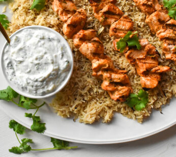 Chicken Tikka with Rice bowl with raita