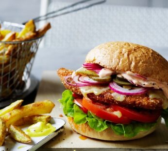 Special Chicken Burger with Chips